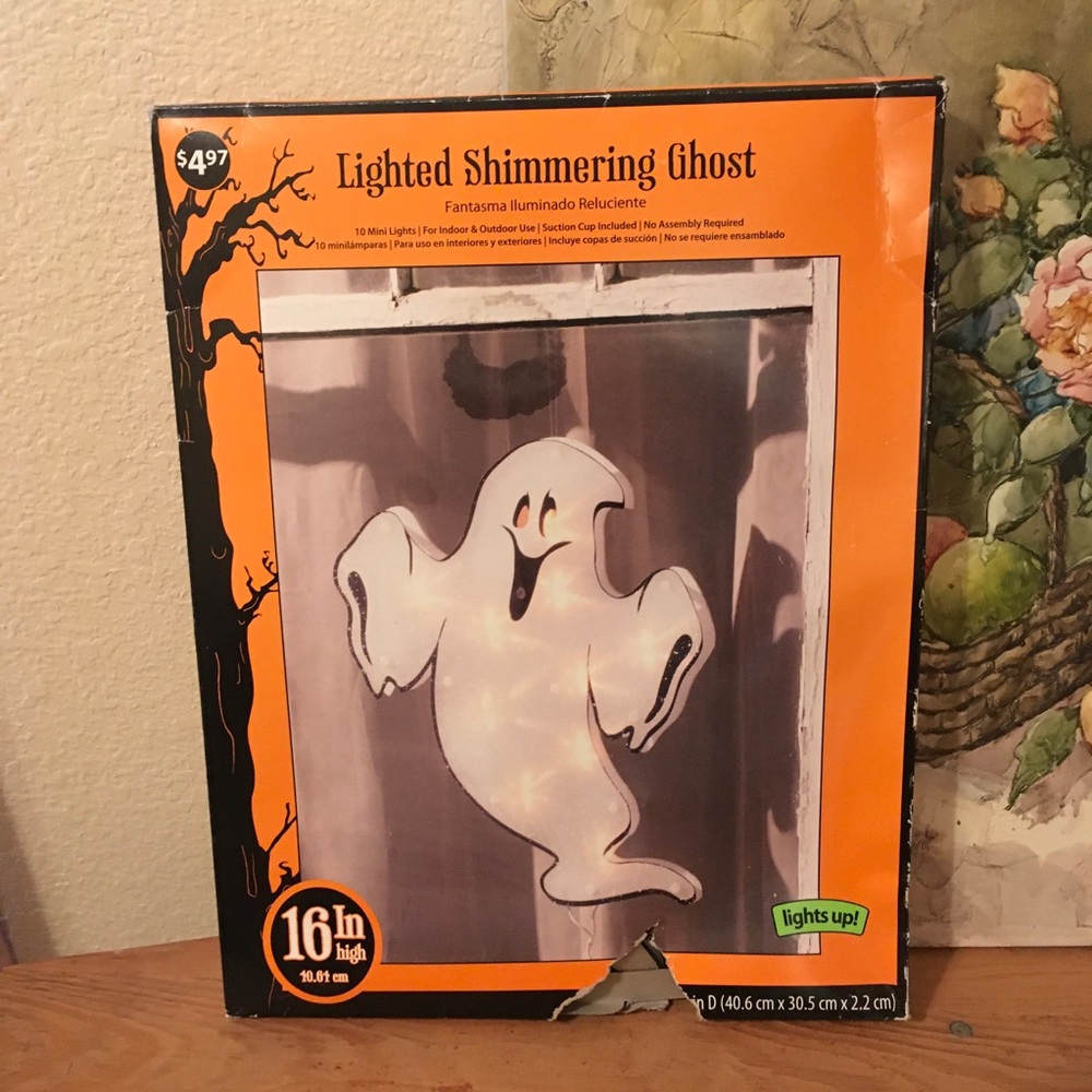 Vintage Halloween Lighted Shimmering Ghost